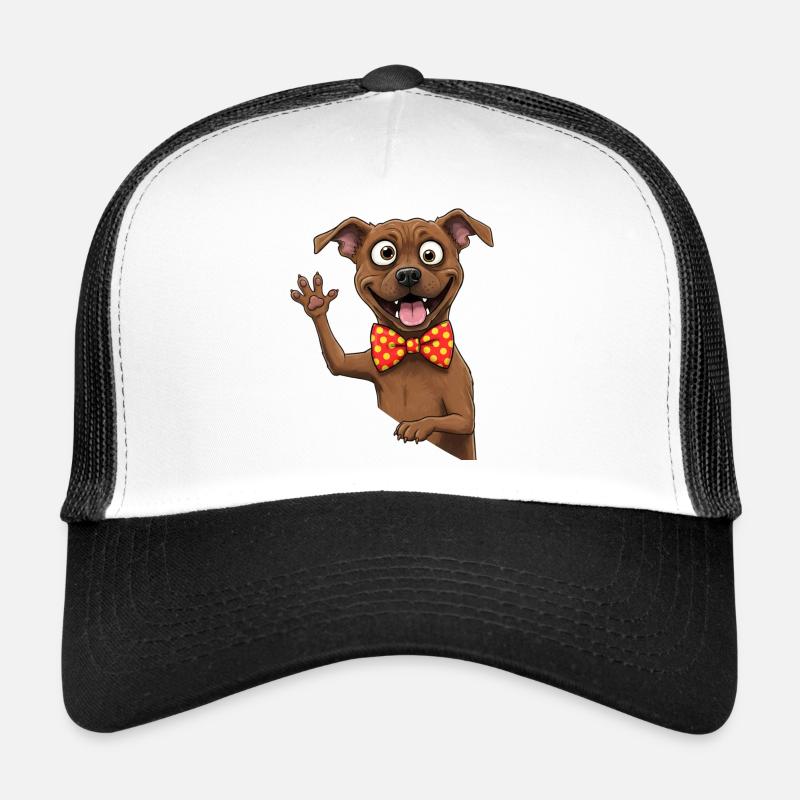 Funny Dog - Trucker Cap - Weiß/Schwarz