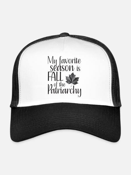 my favorite season is fall of the patriarchy - Trucker Cap - Weiß/Schwarz