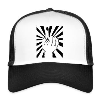 Bachelor Party Middle Finger Hen Party Bride - Trucker Cap - white/black - Front