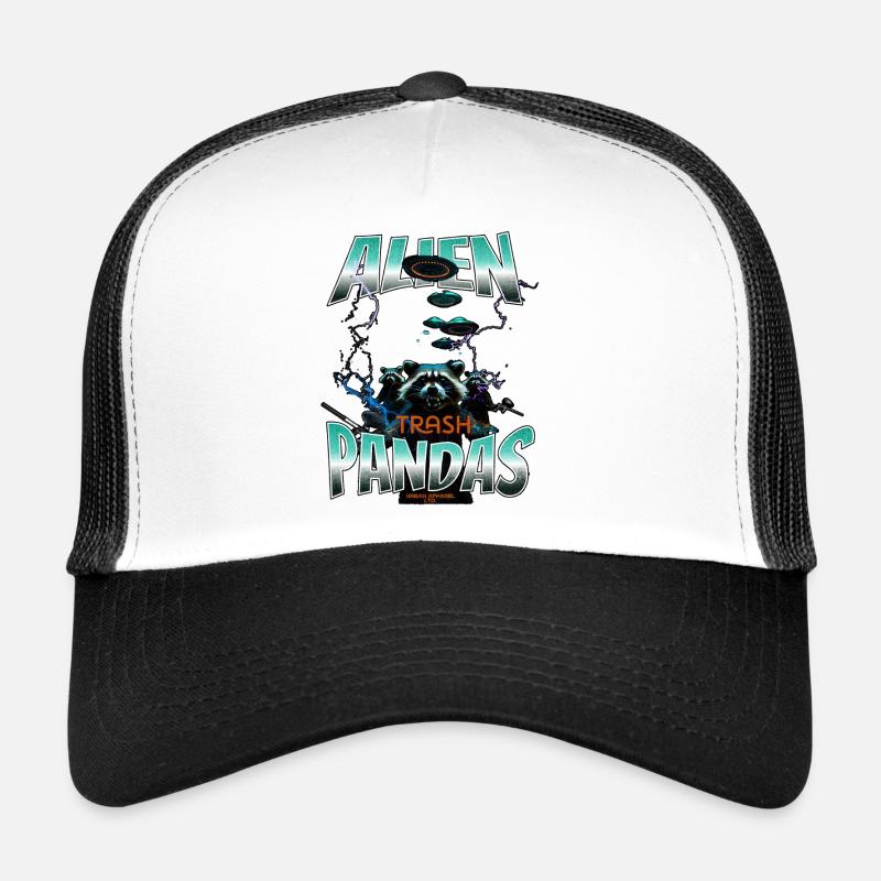 Alien trash pandas paintballing - Trucker Cap - white/black