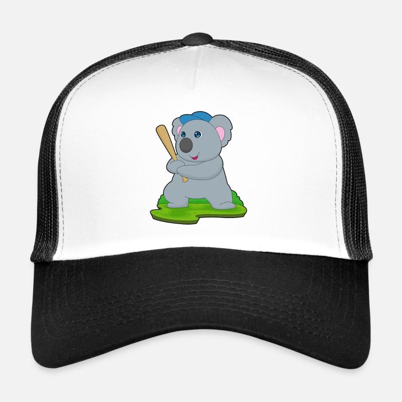 Koala Baseball Baseballschläger - Trucker Cap - Weiß/Schwarz