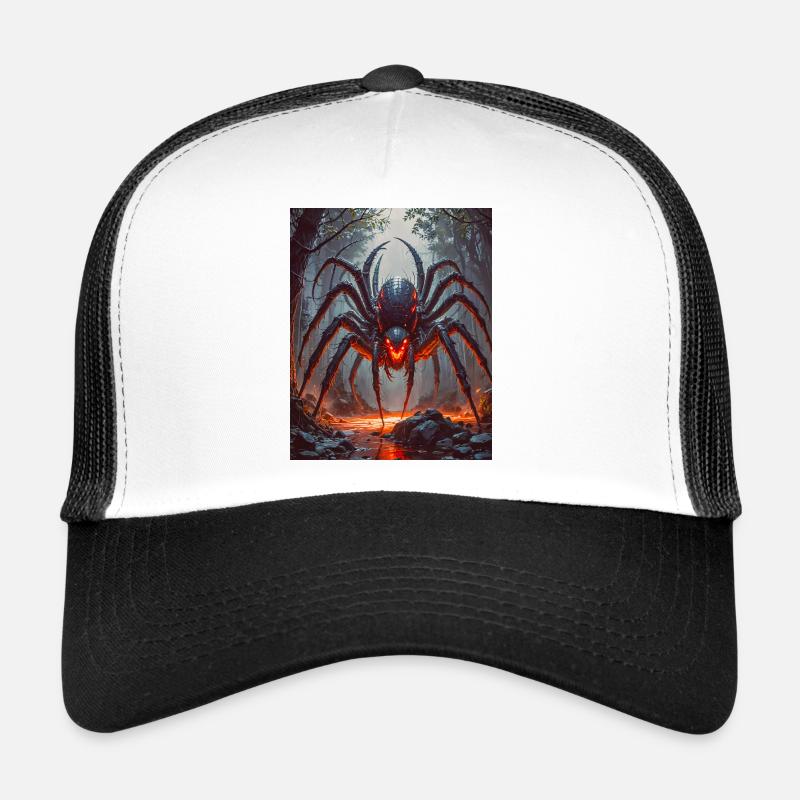 Tsuchigumo Monströse Riesenspinne mit leuchtendem Rot Trucker Cap