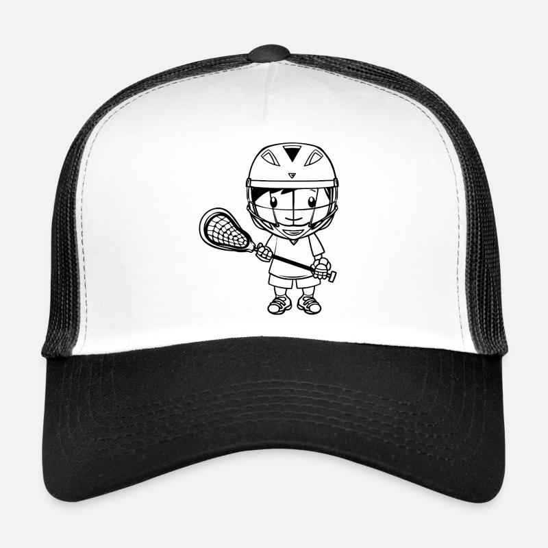 Lacrosse Junge Cartoon Trucker Cap
