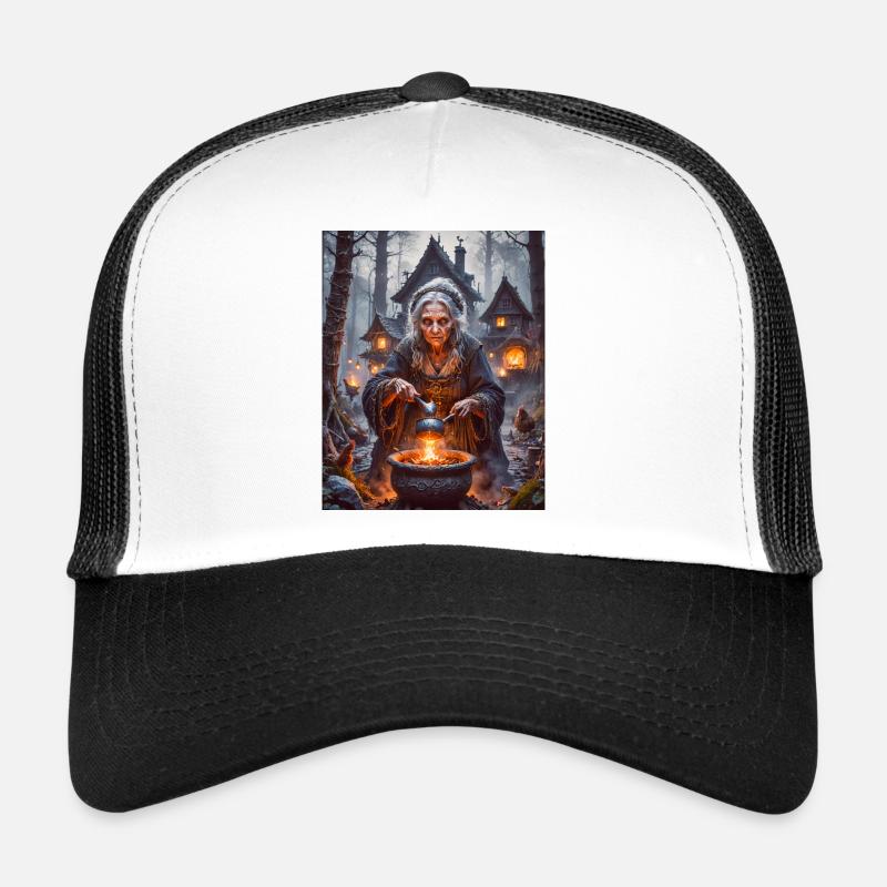 Baba Yaga, slawische Hexe im fliegenden Mörser Trucker Cap