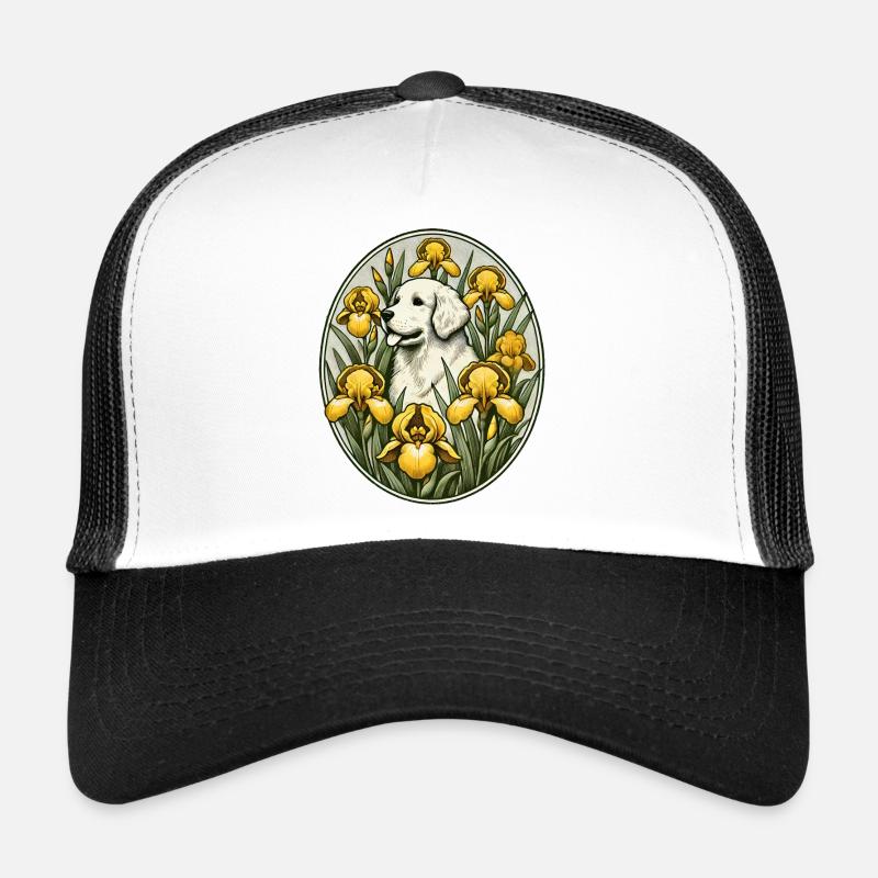 Golden Retriever - Trucker Cap - Weiß/Schwarz