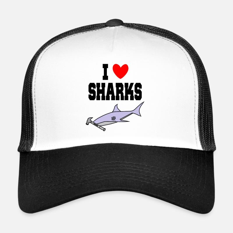 J’aime les requins Drôle de requin-marteau, marteau mignon Casquette trucker 