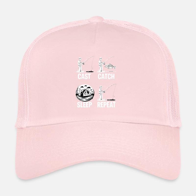 Cast Catch Sleep Repeat – Mode de vie de la pêche à la carpe Casquette trucker 