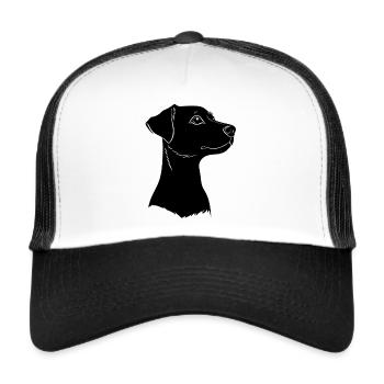 jack russel liebe zum hund jacky haustier - Trucker Cap - Weiß/Schwarz - Vorne