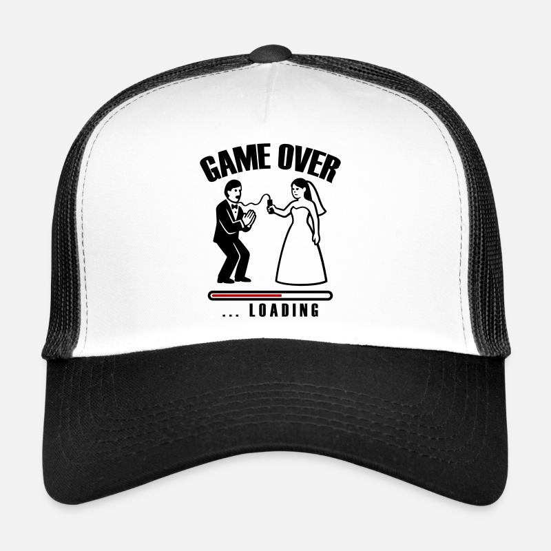 Game Over Loading Wedding Trucker Cap