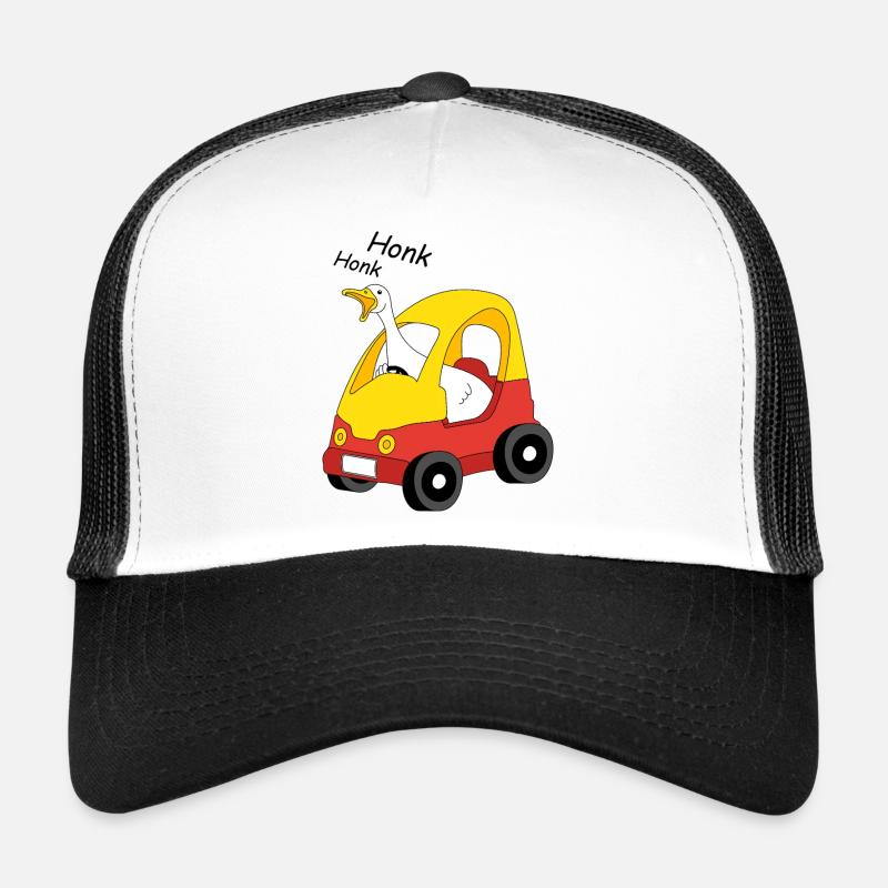 Goose at the wheel - Trucker Cap - white/black