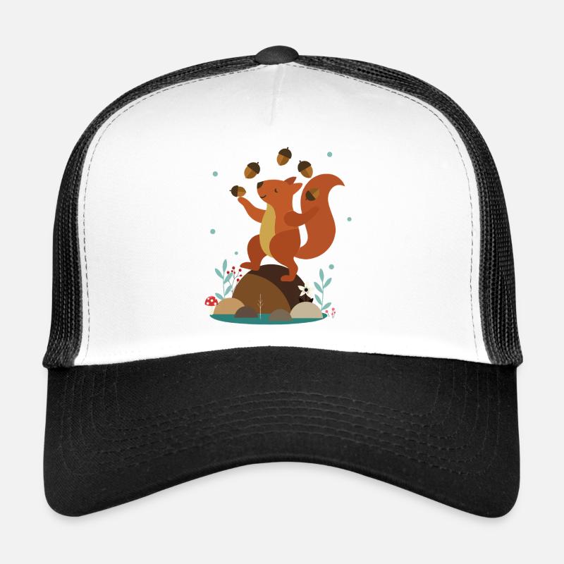 Jongler avec l’écureuil - Scène de forêt amusante Casquette trucker 