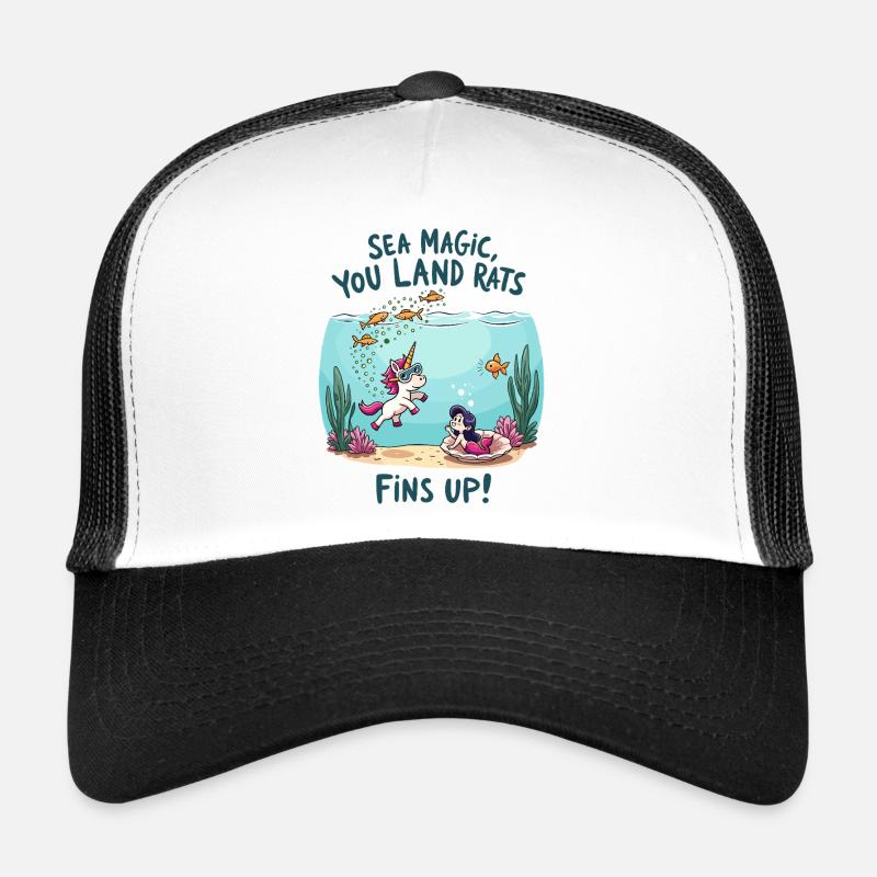 Meeresmagie mit Einhorn Trucker Cap