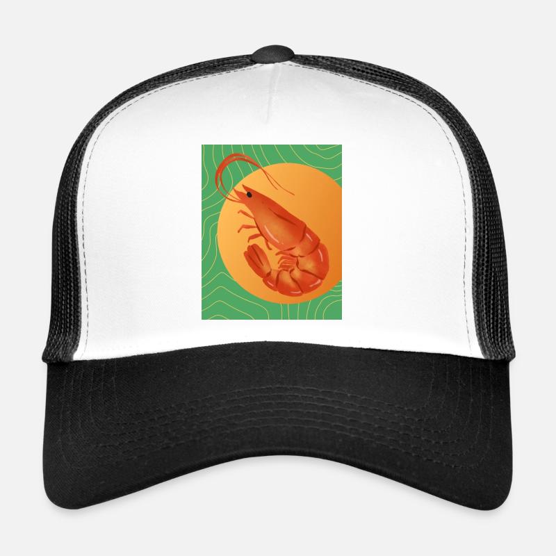 Maximalist Shrimp - Trucker Cap - Weiß/Schwarz