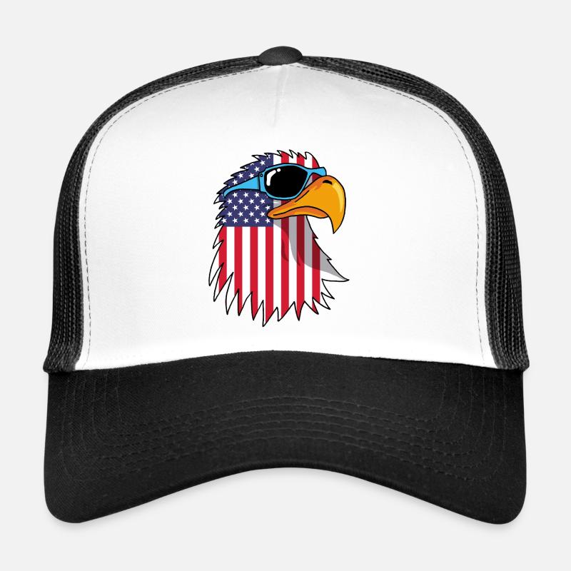 Aigle et drapeau américain Casquette trucker 