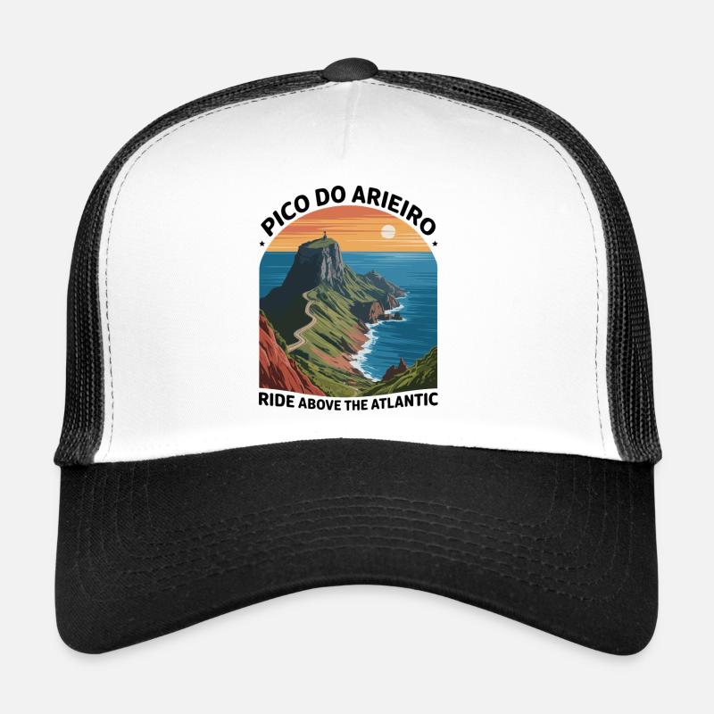 Pico do Arieiro Madera Ride Above Atlantic Art Trucker Cap