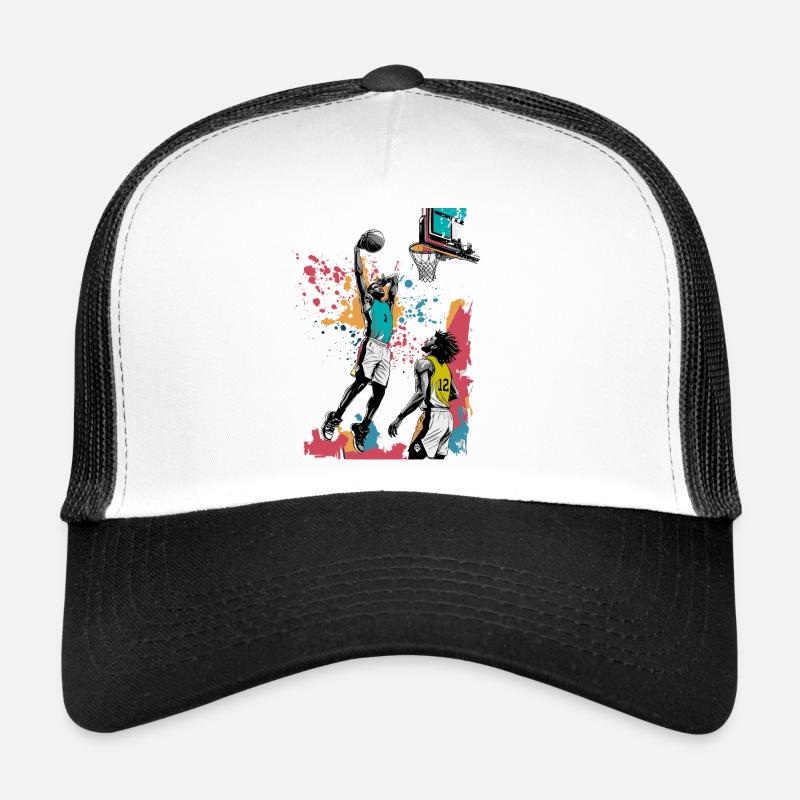 Basketball - Trucker Cap - Weiß/Schwarz