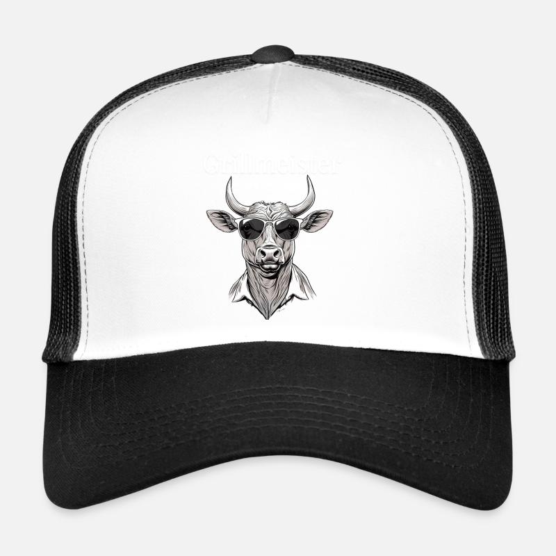 Grillmeister - Cooler Büffel mit Sonnenbrille Trucker Cap