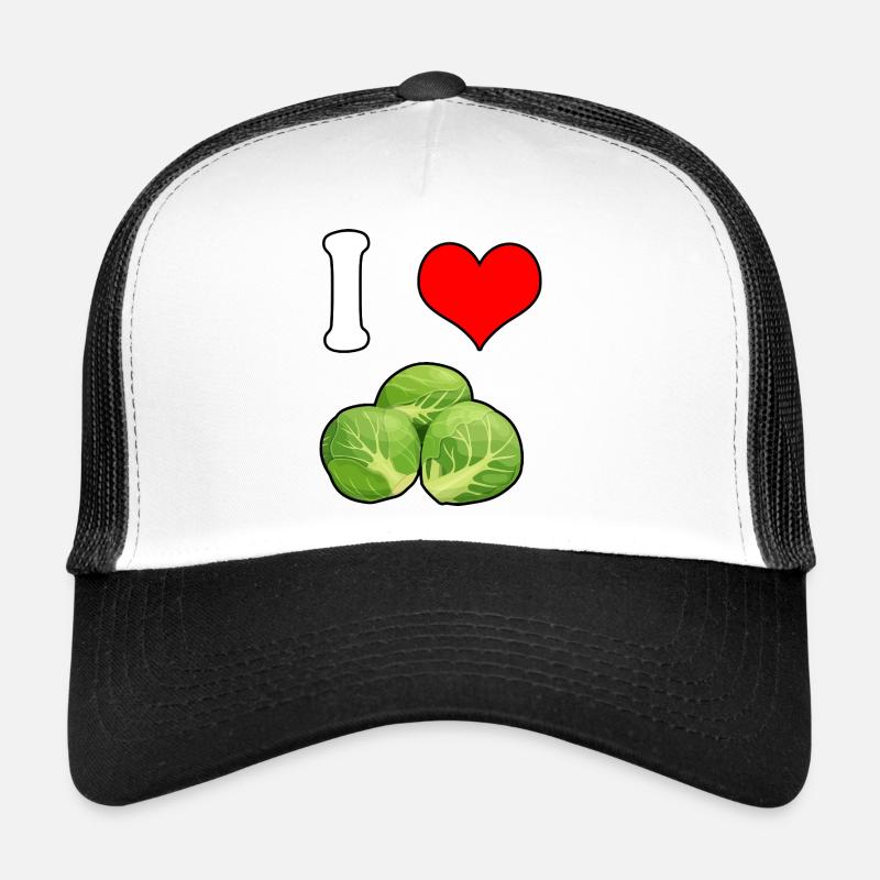 Ich Liebe Rosenkohl - Trucker Cap - Weiß/Schwarz