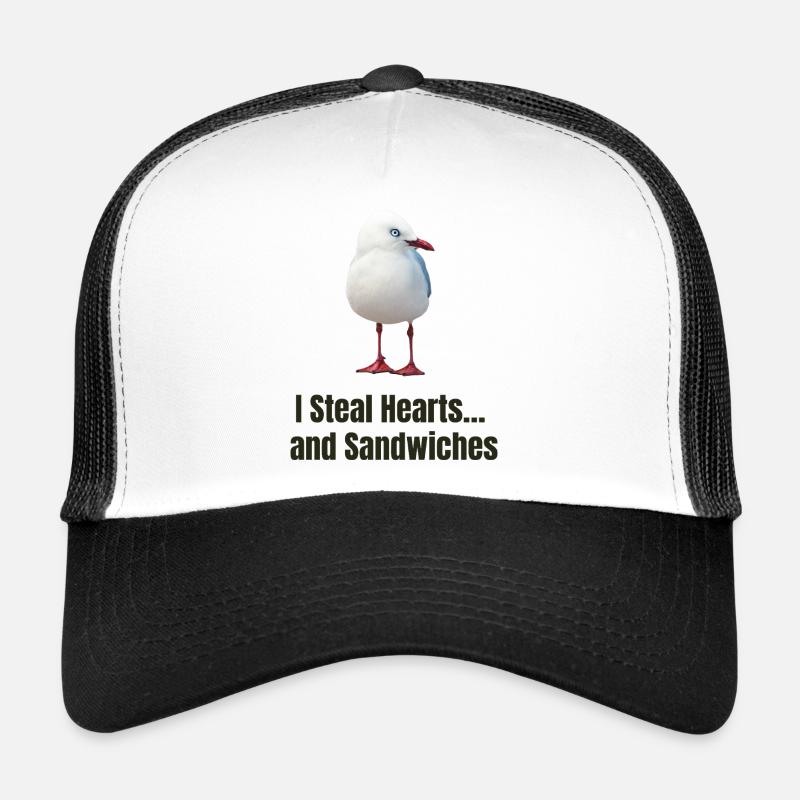 Skurrile Möwe mit herzerwärmender Botschaft Trucker Cap