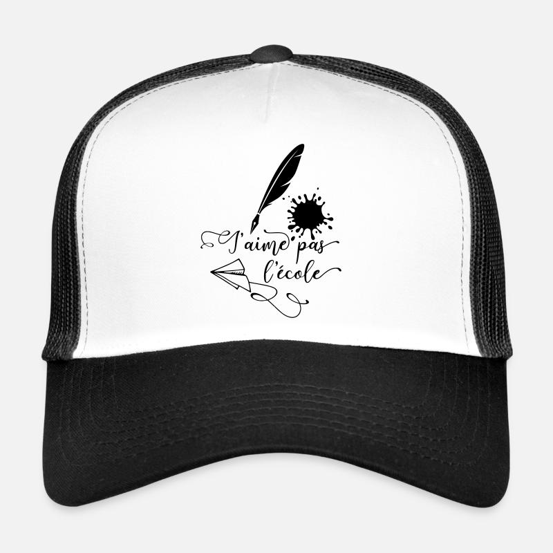 J'aime pas l'école Casquette trucker 