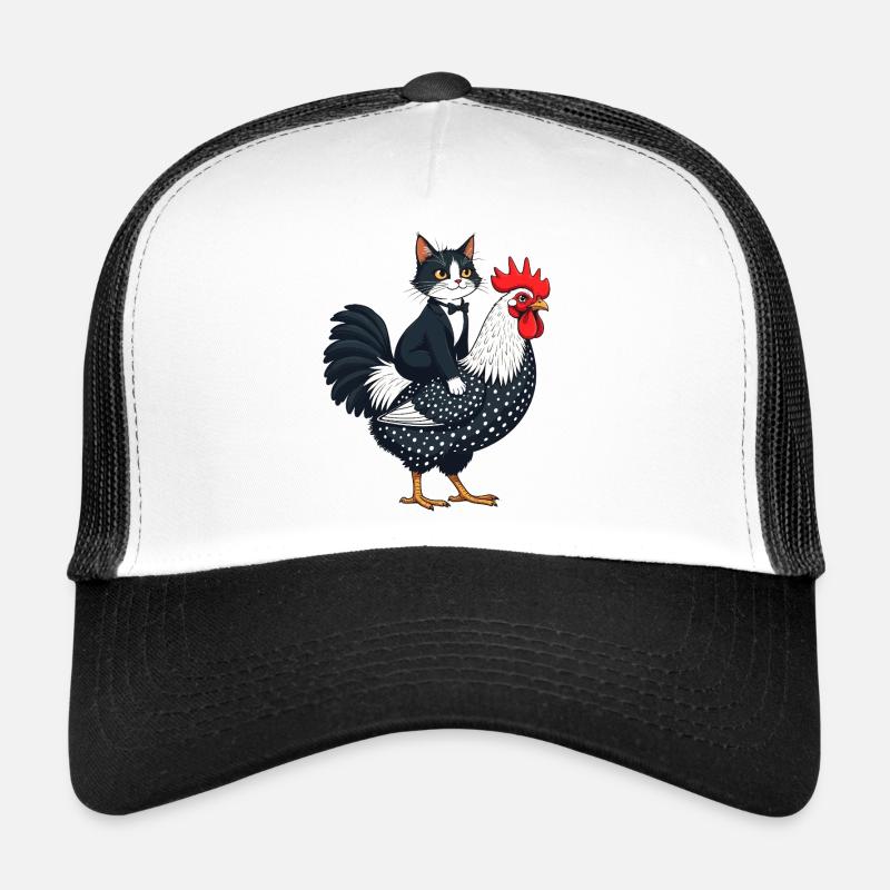 Chien Noir et Coq Éclectique Casquette trucker 