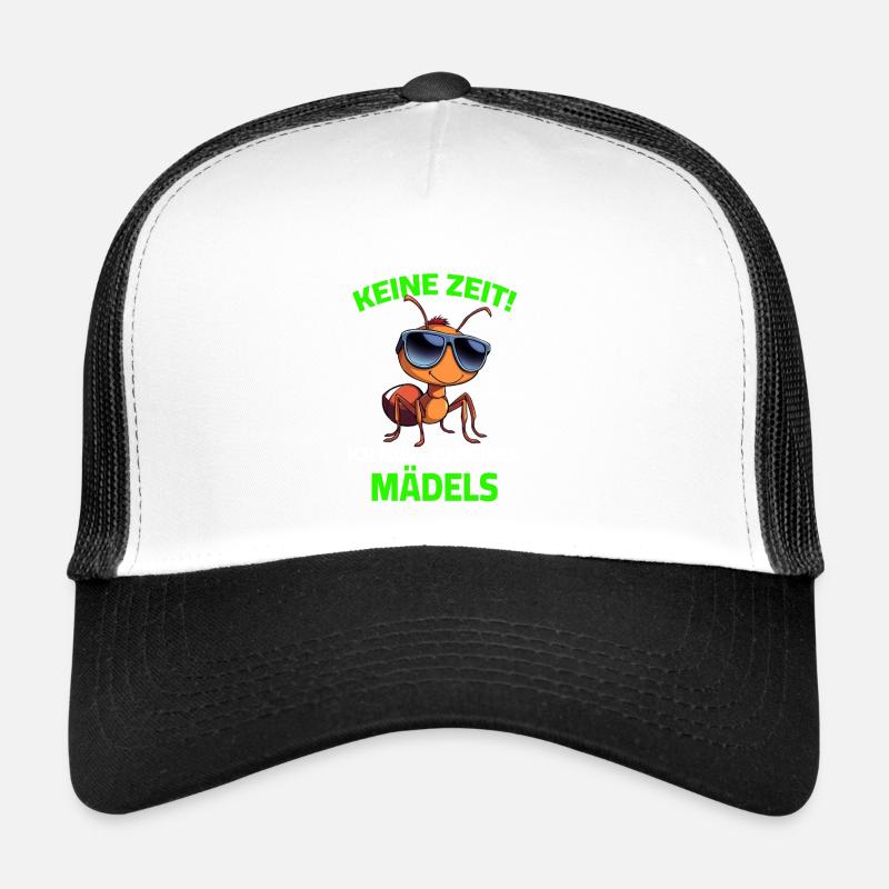 Garten Keine Zeit ich muss zu meinen Mädels Ameise - Trucker Cap - Weiß/Schwarz