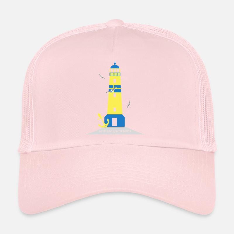 Phare avec ancre et mouettes Casquette trucker 