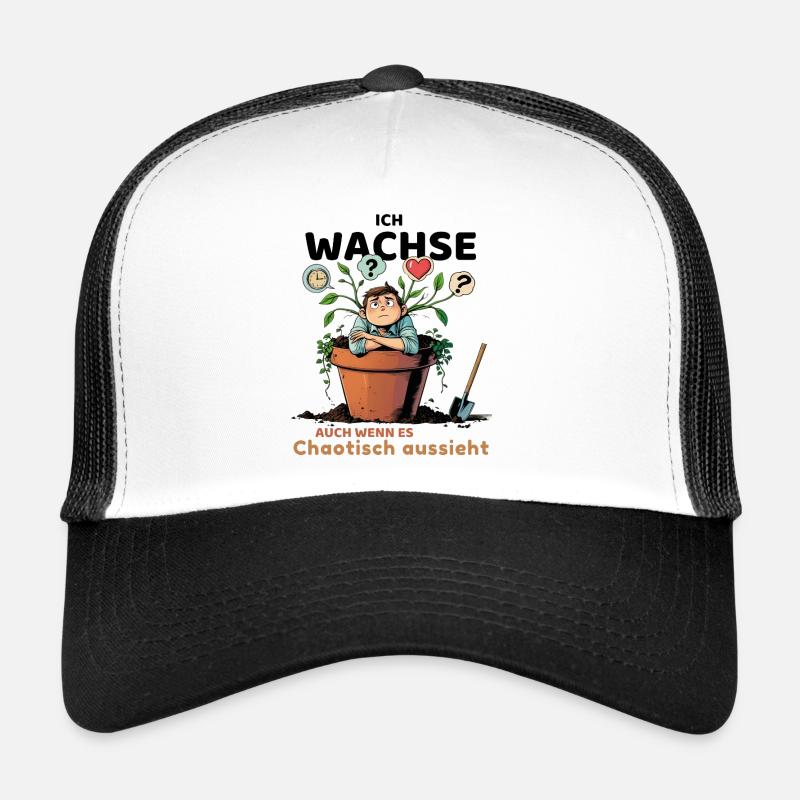 Plante réfléchie avec des bulles de pensée Casquette trucker 