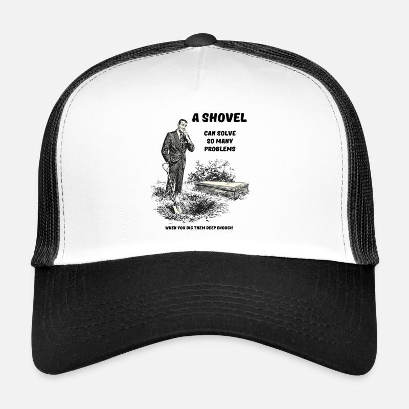 Humorous eulogy illustration Trucker Cap