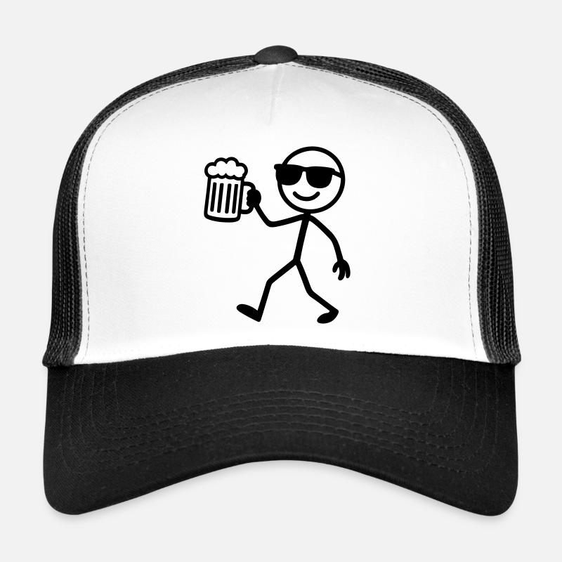 Stick Figure Beer Trucker Cap