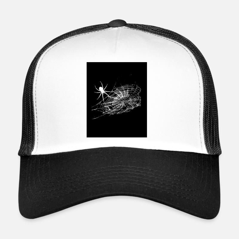 araignée - Casquette trucker  - blanc/noir