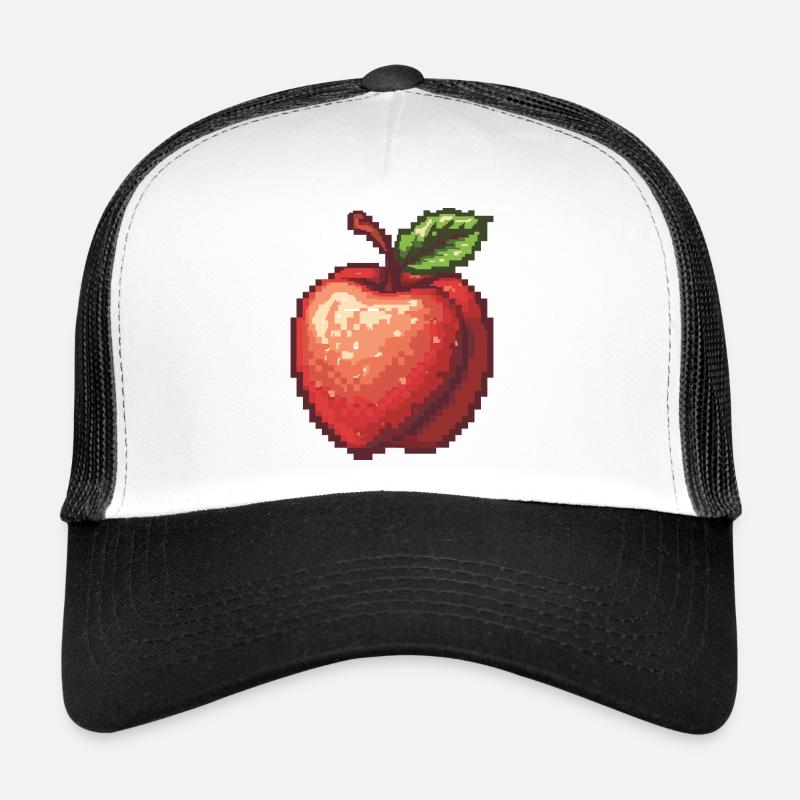 Retro Pixel Apple Trucker Cap
