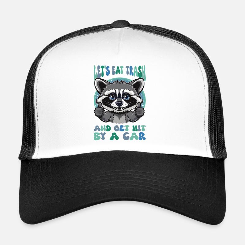 Manger du sarcasme de raton laveur Casquette trucker 