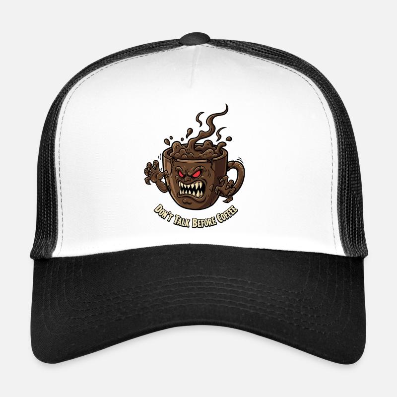 Tasse de café en colère avant le café Casquette trucker 