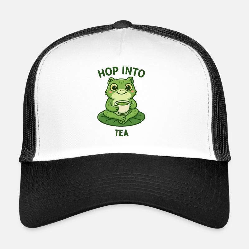 Frog Tea Hopper Matcha Animals Design Trucker Cap