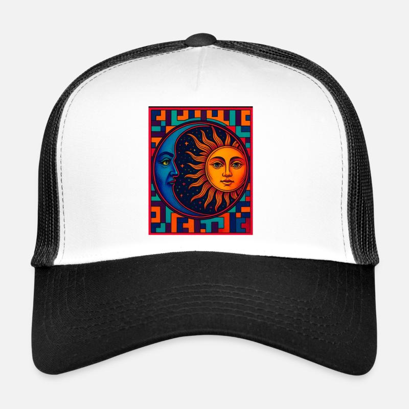 Soleil et Lune Prisme Néon Casquette trucker 