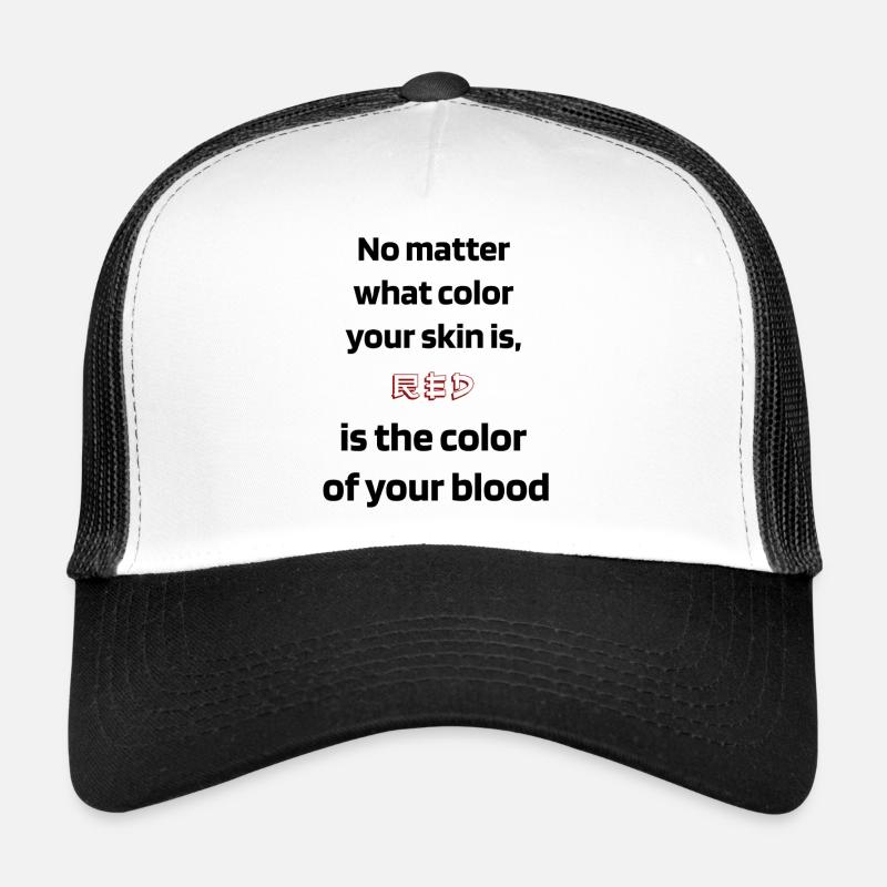 Blutfarbe - Trucker Cap - Weiß/Schwarz