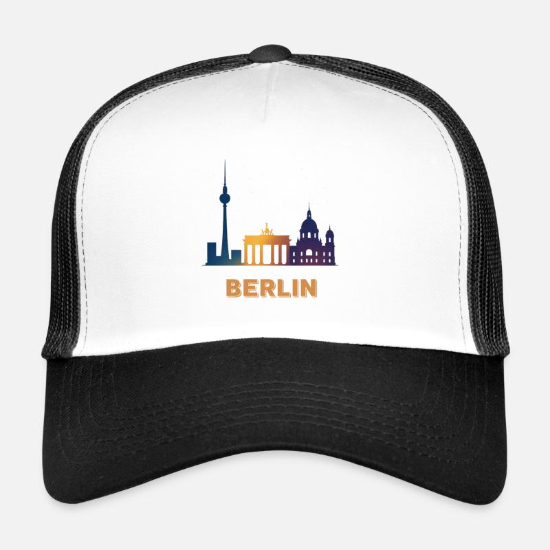 Berlin Skyline Gradient Trucker Cap