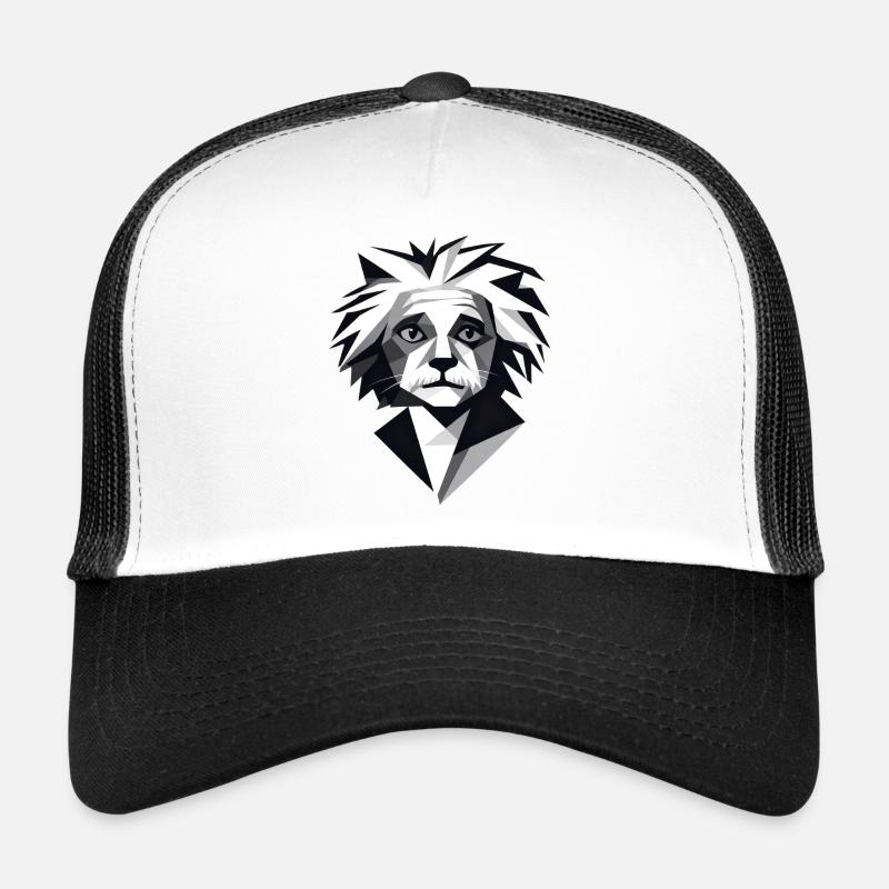 Génie abstrait noir et blanc Casquette trucker 