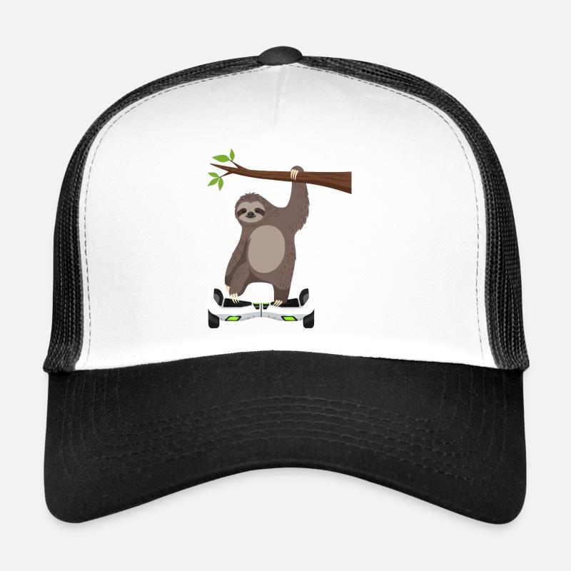Faultier chillen Hoverboard Cartoon Technik Gleich Trucker Cap