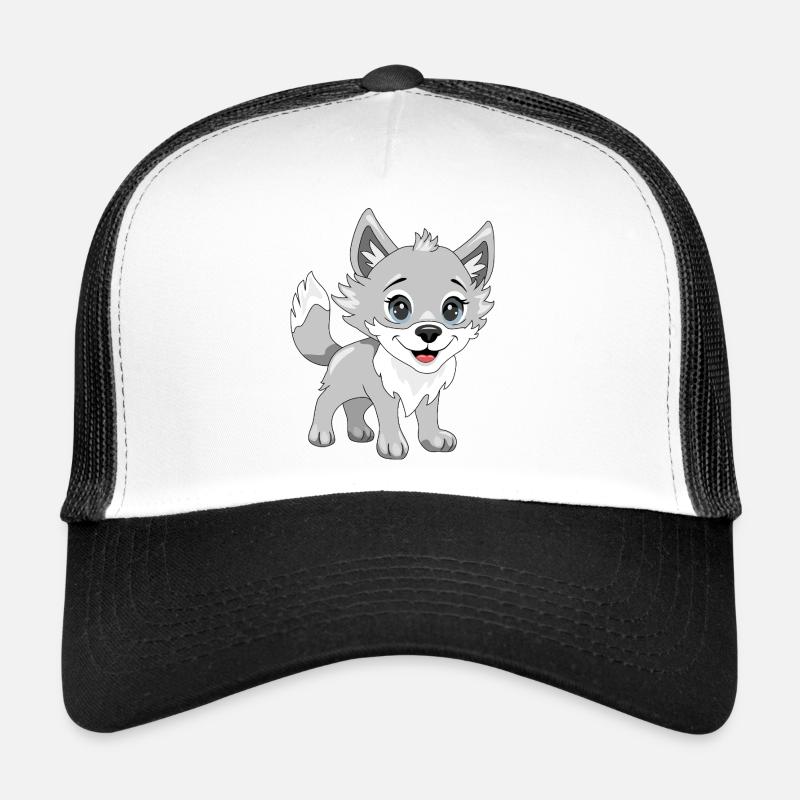 Cute smiling baby wolf Trucker Cap