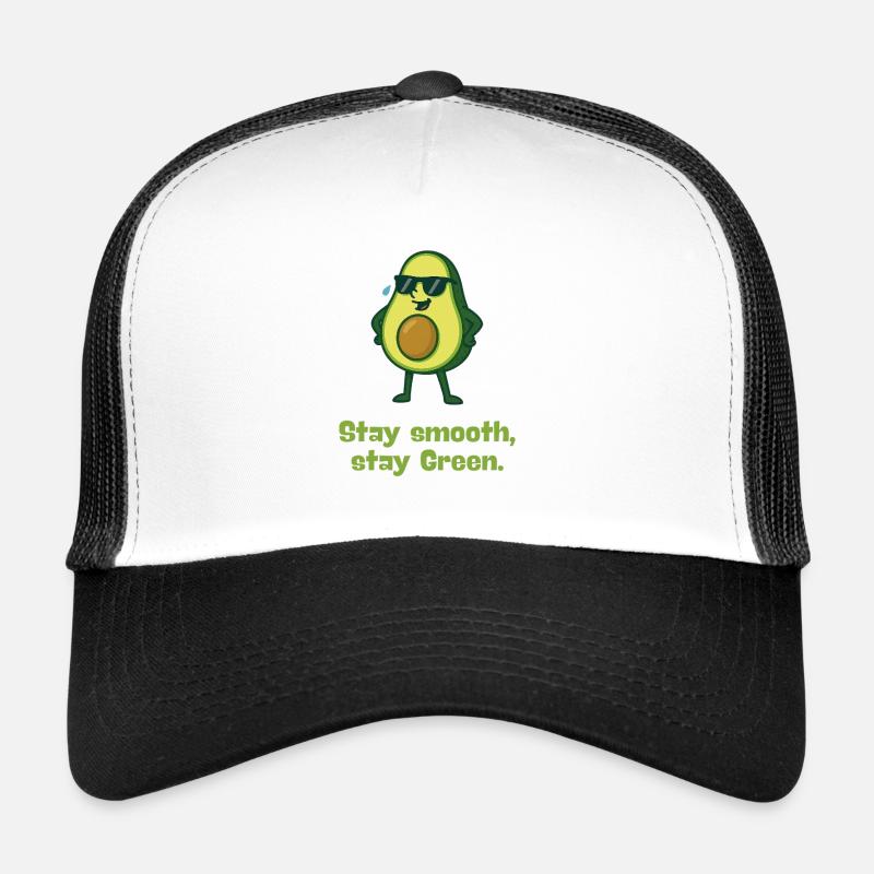 Restez lisse Restez vert avocat dessin animé Casquette trucker 