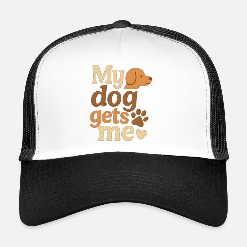Mein Hund kriegt mich - Trucker Cap - Weiß/Schwarz