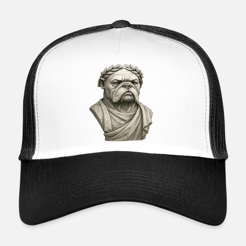 Römische Bulldogge Kaiser Marmor Statue Büste Kunst Trucker Cap