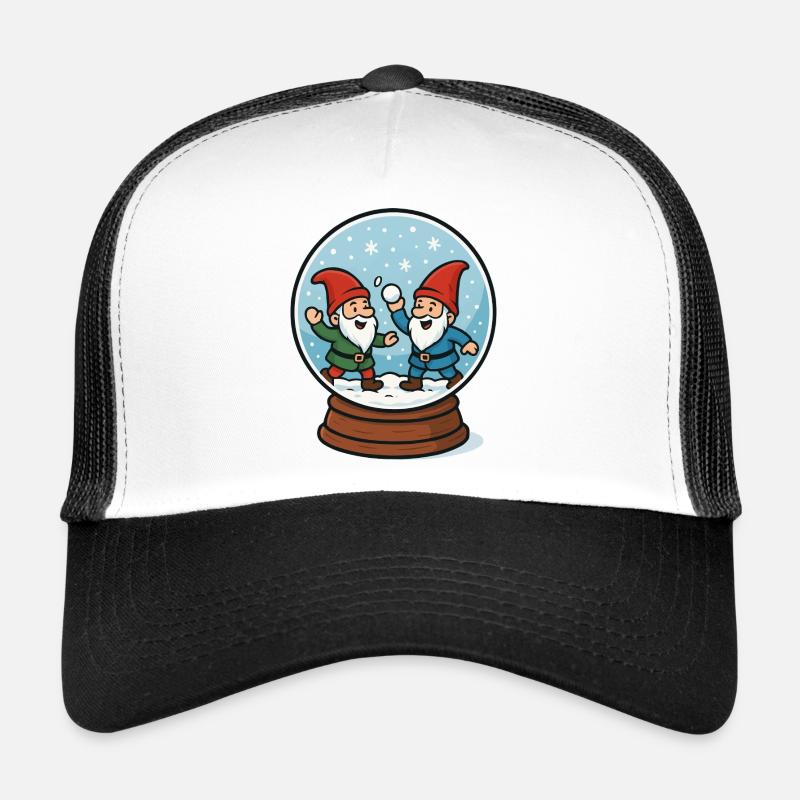 Nains dans une boule à neige Casquette trucker 