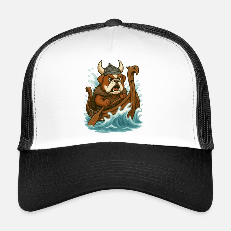 Bouledogue viking pagayant Féroce drakkar Casquette trucker 