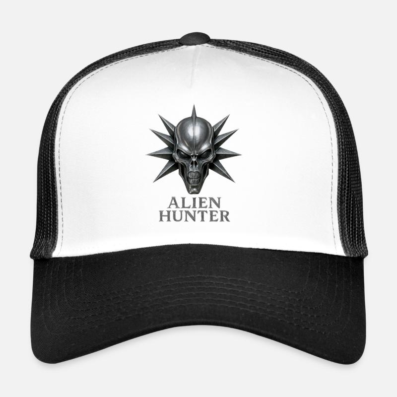 Emblème du Crâne du Chasseur Extraterrestre Casquette trucker 