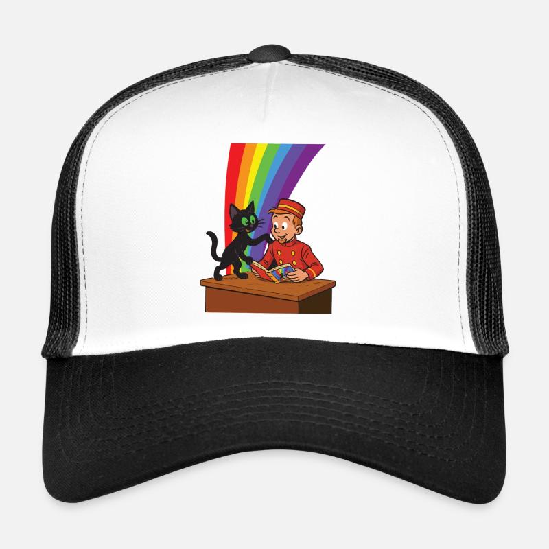 Franky & Meeko - reading - Trucker Cap - white/black