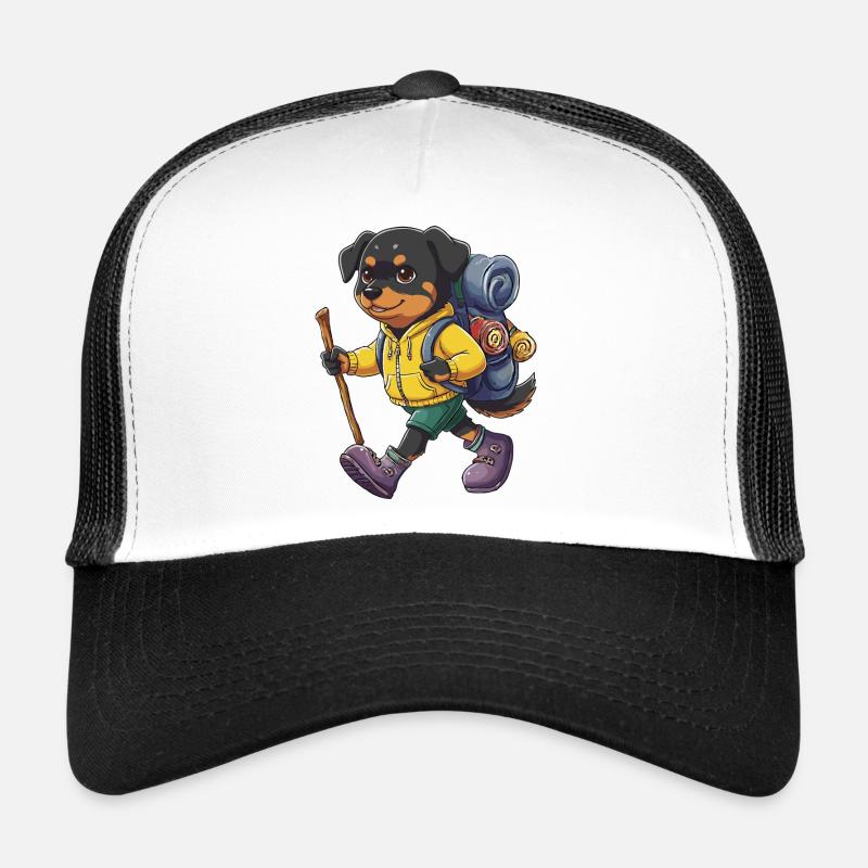 Rottweiler Randonnée Camping Aventure Backpacker Casquette trucker 