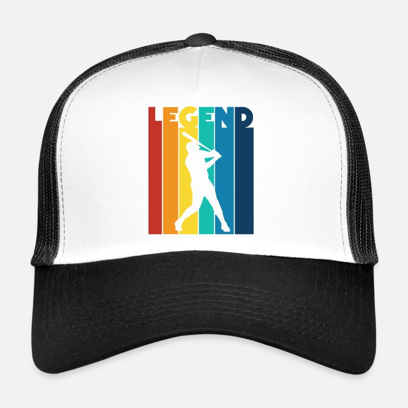 Baseball Legend Retro Batting Player Fan Trucker Cap